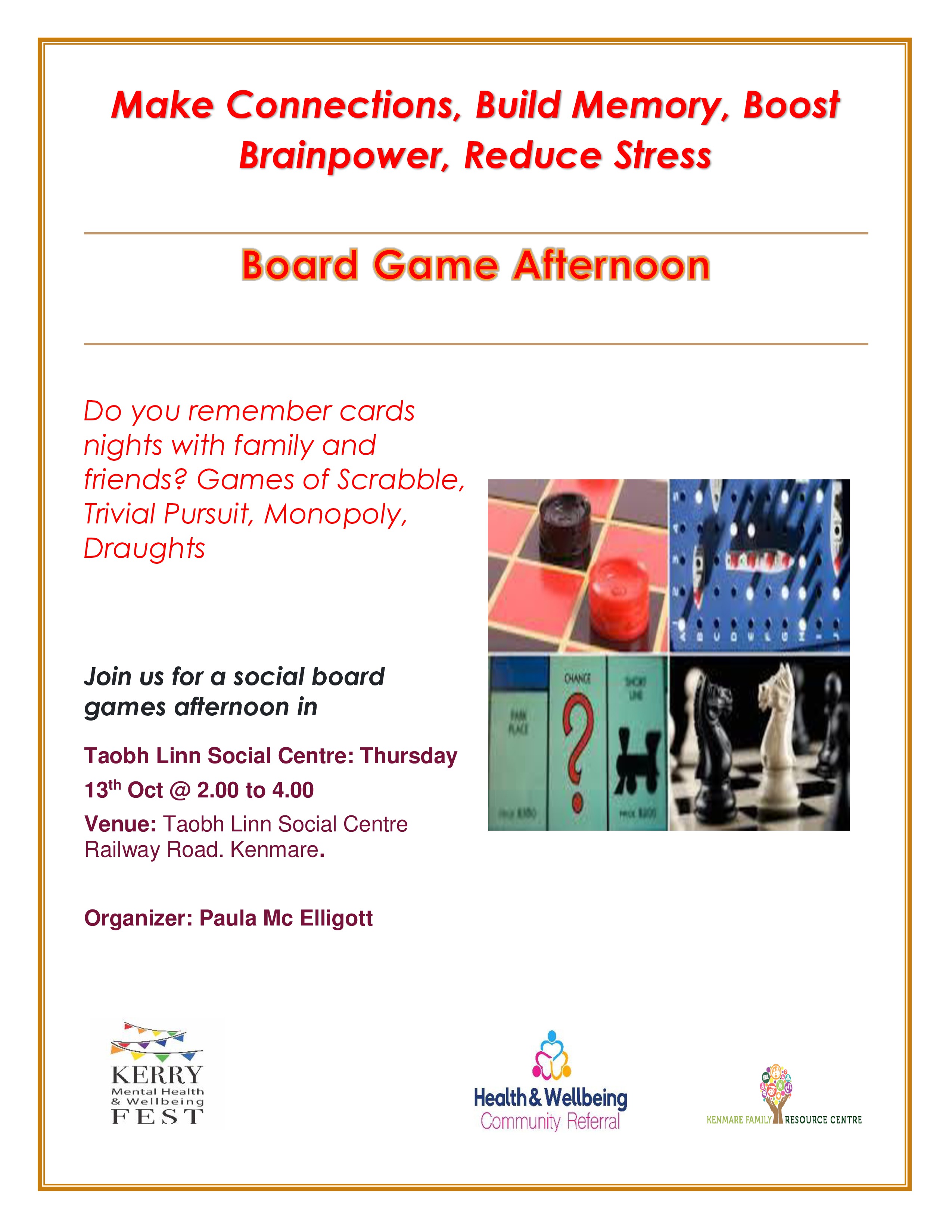 Board Game Afternoon event at Kerry Mental Health & Wellbeing Fest 2022