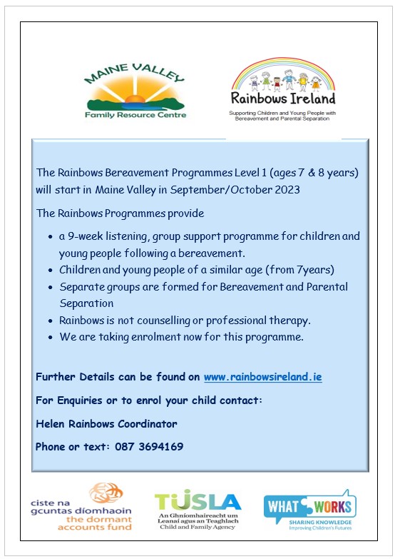 Rainbows Programme event at Kerry Mental Health & Wellbeing Fest 2022