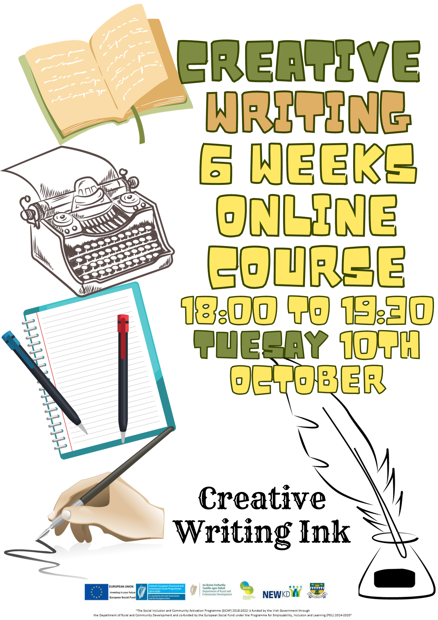 Creative Writing Course event at Kerry Mental Health & Wellbeing Fest 2022