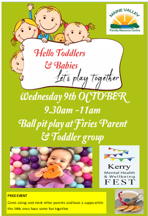 Firies Parent & Toddler Group event at Kerry Mental Health & Wellbeing Fest 2022