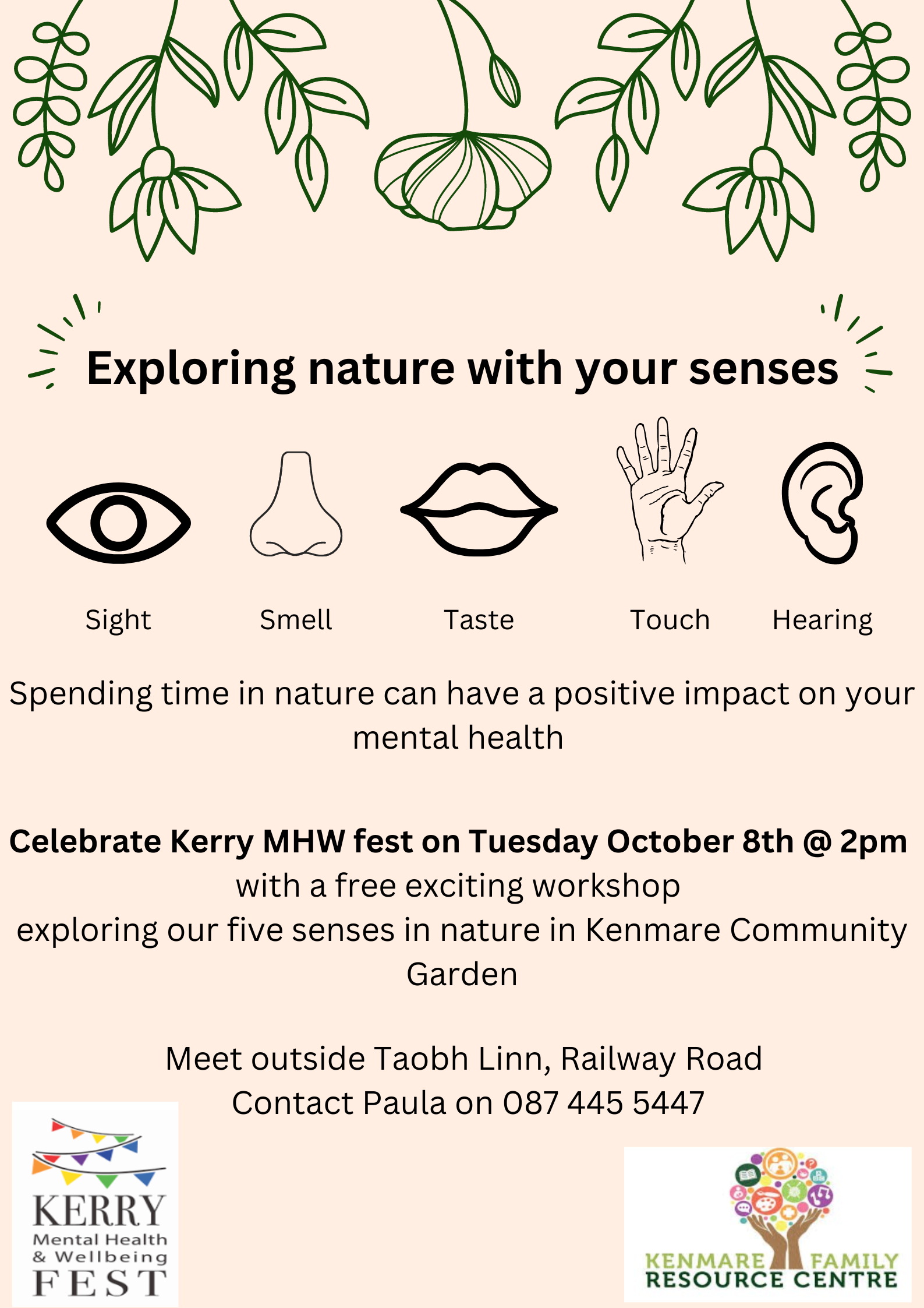 Exploring nature with your senses event at Kerry Mental Health & Wellbeing Fest 2022