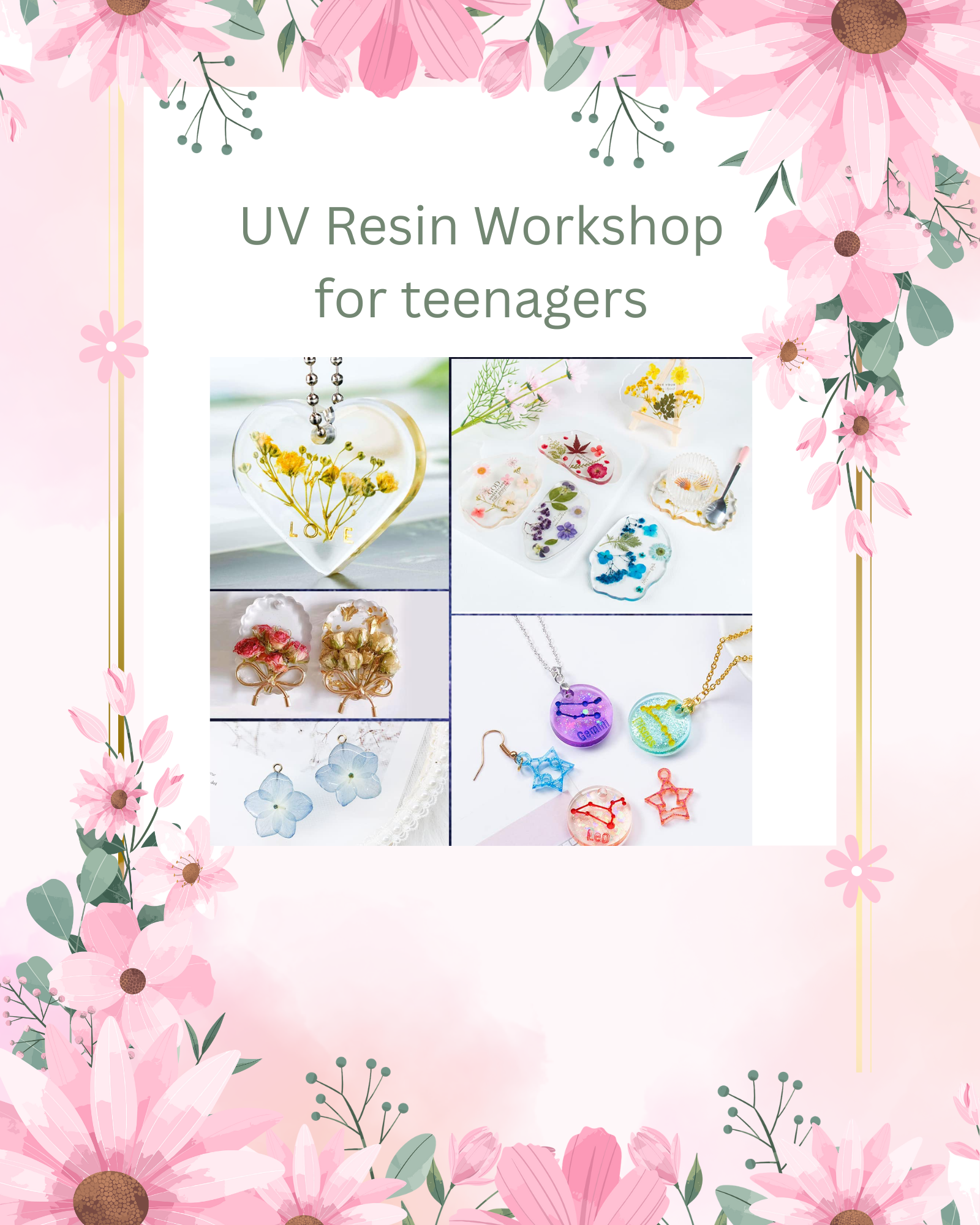 UV Resin Workshop event at Kerry Mental Health & Wellbeing Fest 2022