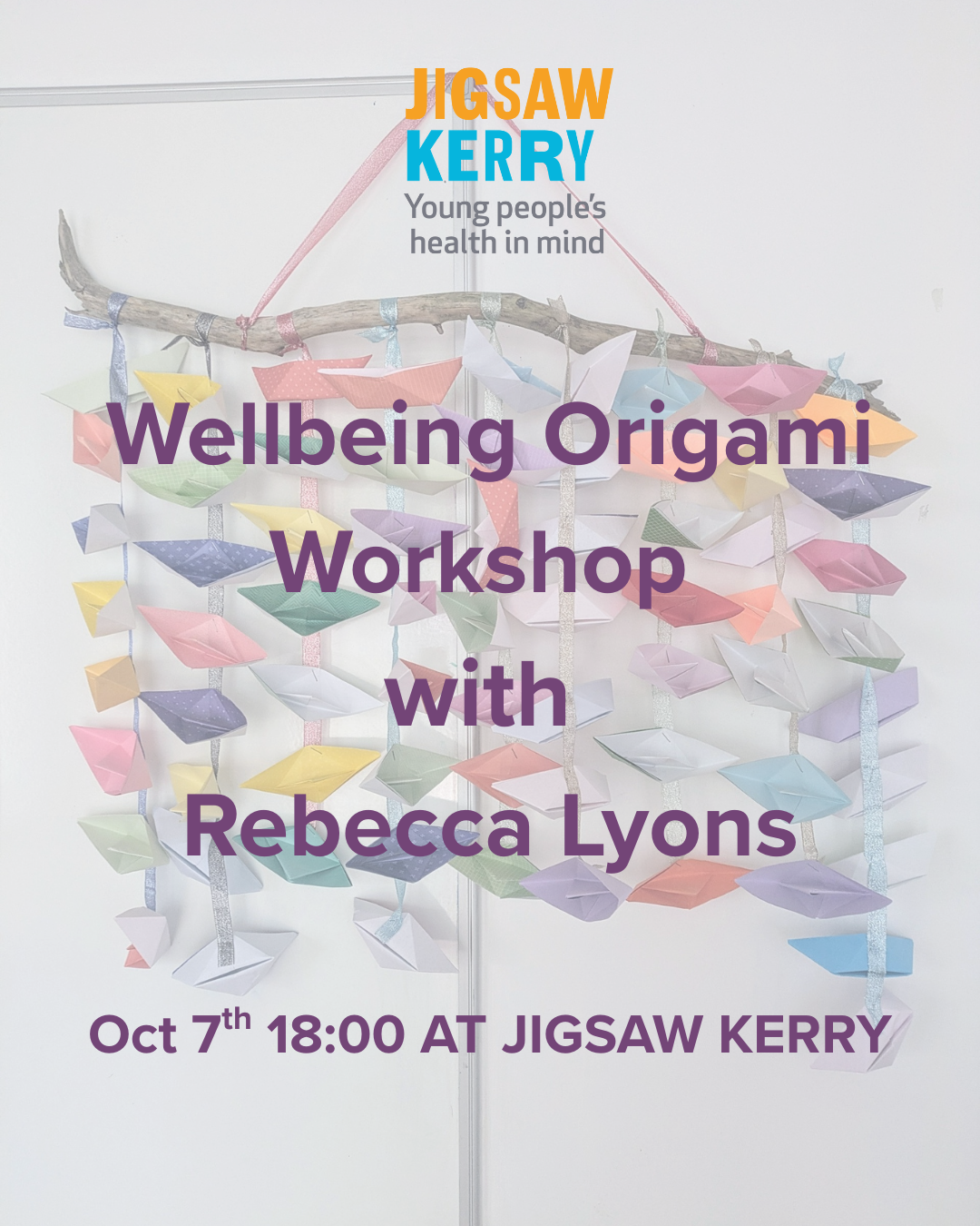 Jigsaw Kerry: Wellbeing Origami Workshop with Rebecca Lyons event at Kerry Mental Health & Wellbeing Fest 2022