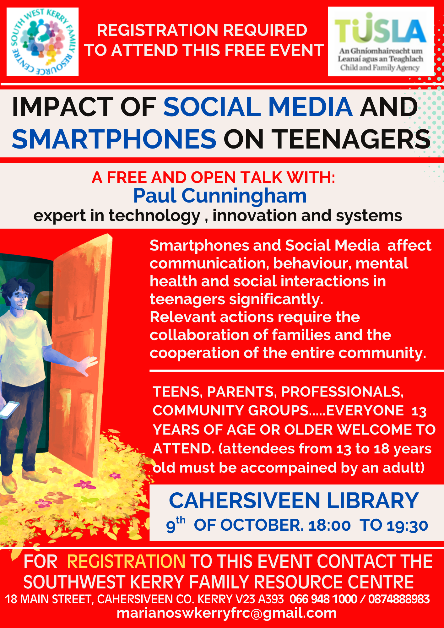 Impact of Social Media and smartphones on teenagers event at Kerry Mental Health & Wellbeing Fest 2022